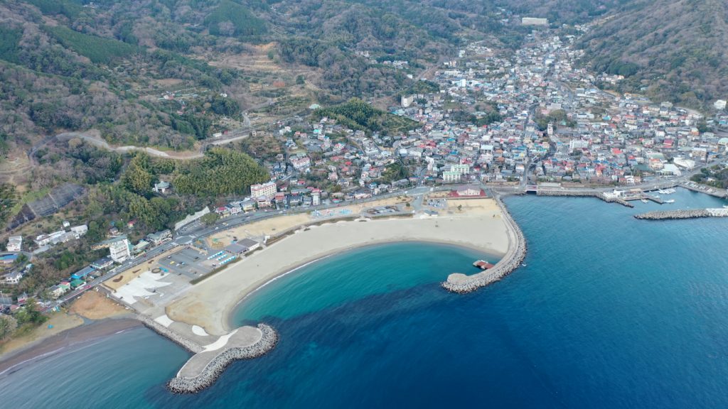 長浜海浜公園を空撮で撮った写真