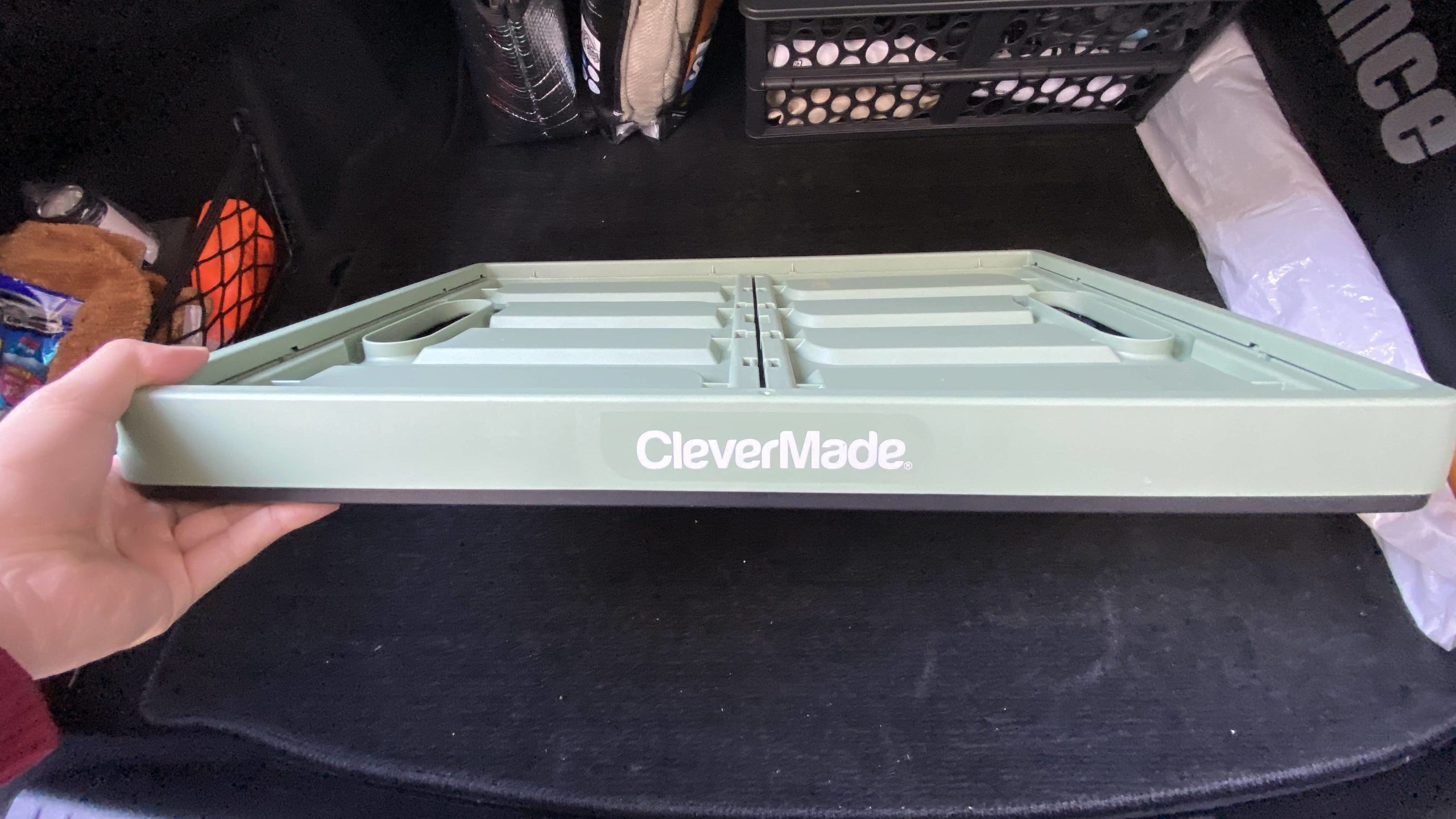 折り畳んだ時のCleverMade Clever Crates 46L