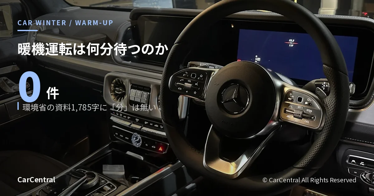 G400dの運転席まわり。暖機運転に何分と書いた公的文書は無いという記事のアイキャッチ
